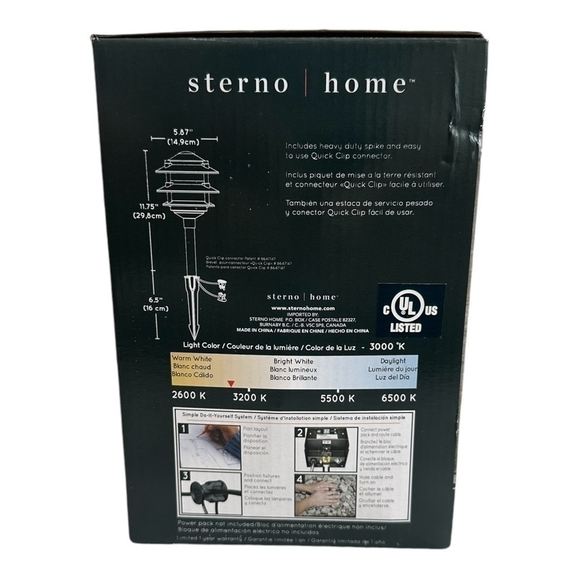 NIB Sterno Home Tiered Outdoor Lantern Aluminum Low Voltage LED Pathway Light - Picture 4 of 4